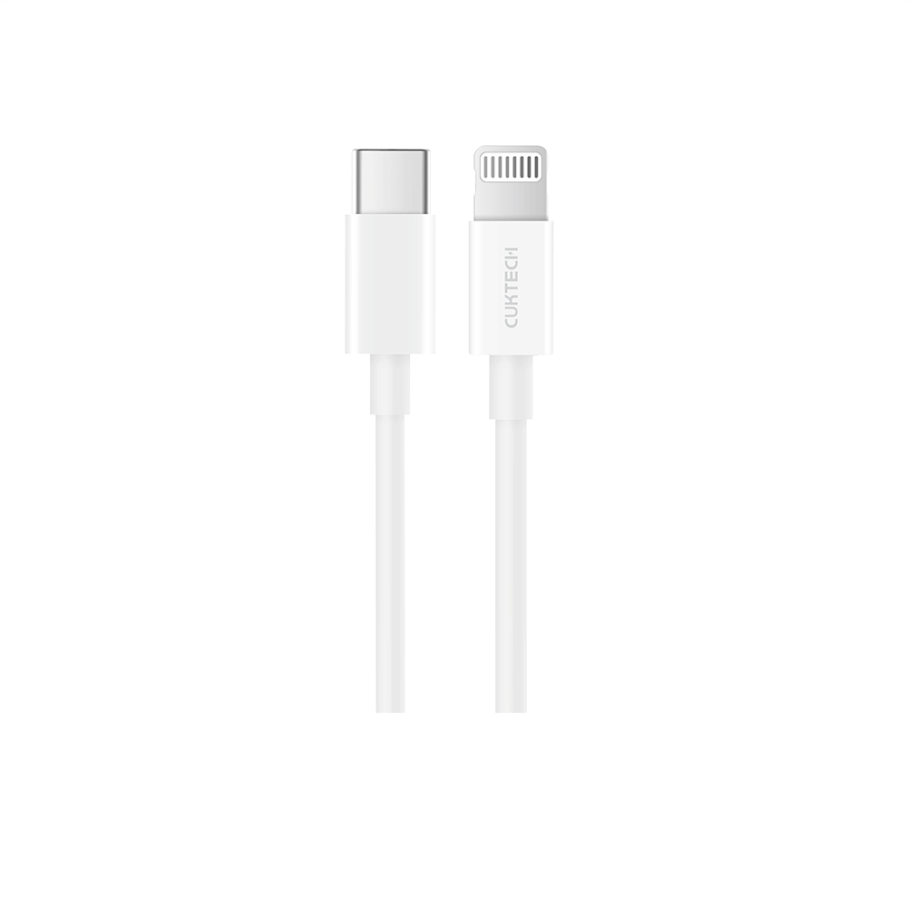 สายชาร์จ CUKTECH รุ่น AL870  USB-C to Lightning  สีขาว 1 เมตร รองรับมาตรฐาน MFI